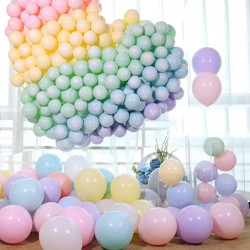100pcs 12''/10''/5'' Macaroon Latex Balloons Wedding Party Balloon Birthday Adult Party Decorations Kids Toy Ballon Arch globo