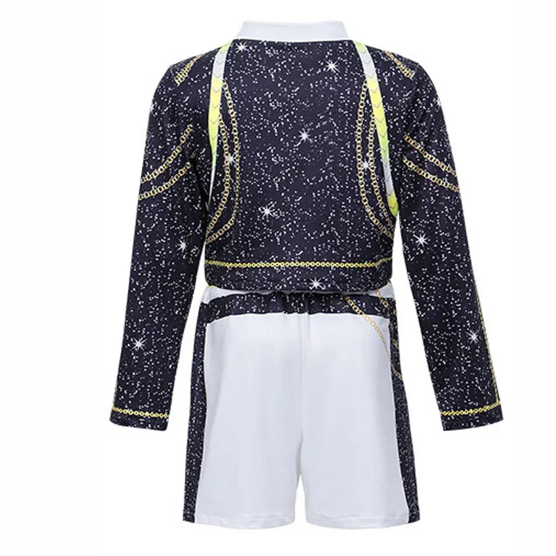 Girl clothing Sets Children Cartoon Cosplay Suits Kids K-Pop Stage Performance 2Pcs Girls Movie Role-playing Costume Outfits