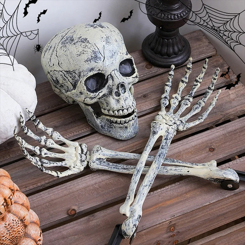 Halloween Decorations Home Decor Skeleton Head Outdoor Scary Props Realistic Skull Hands Yard Prank Festivals Party Supplies