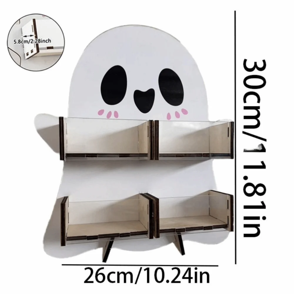 4/6Grids Candy Display Stand Wood Desktop Rack Candy Bar Stand Holder Easy Install Detachable Dessert Snack Display Box