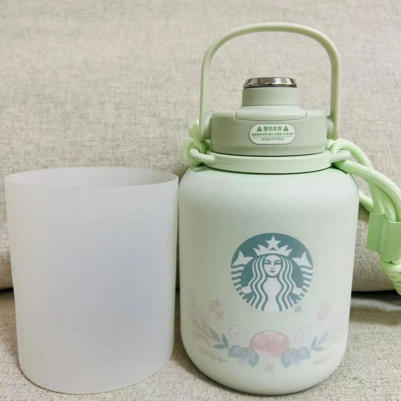 860ml Large Belly Cup Silicone Protective Cover Thermal Insulation Anti-fall Wear-resistant Non-slip Transparent Fu...