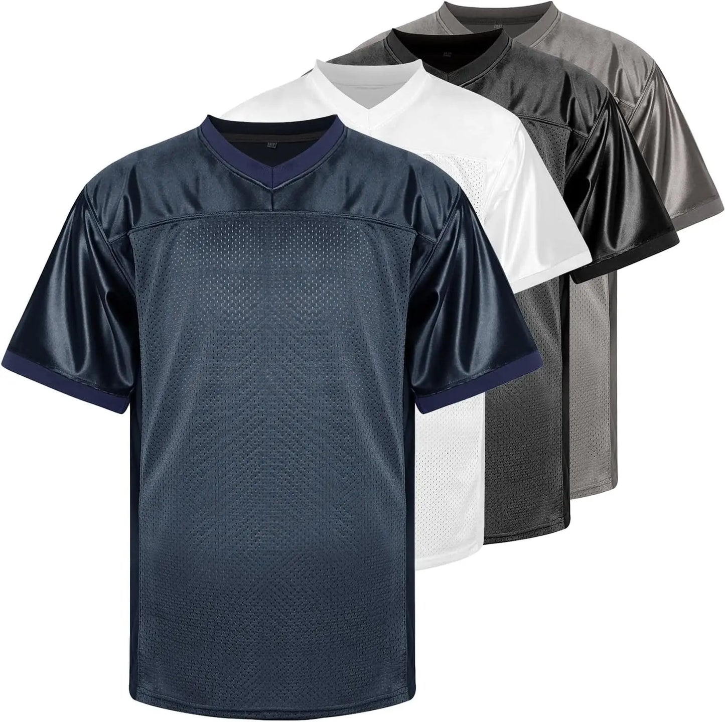Blank Football Jersey - Sports Performance T-Shirt  Hip Hop Basketball Soccer Party Wear, Sublimation Ready Team Uniform