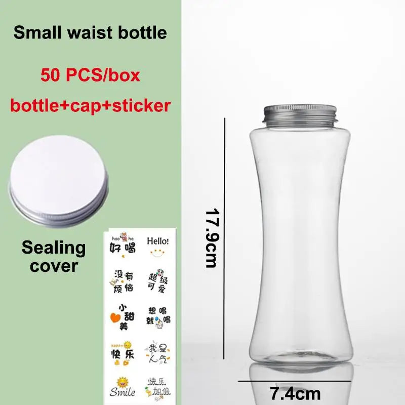 Portable Clear Plastic Bottle for Beverages; Perfect for Milk Tea, Coffee, and Juicing Water Cups