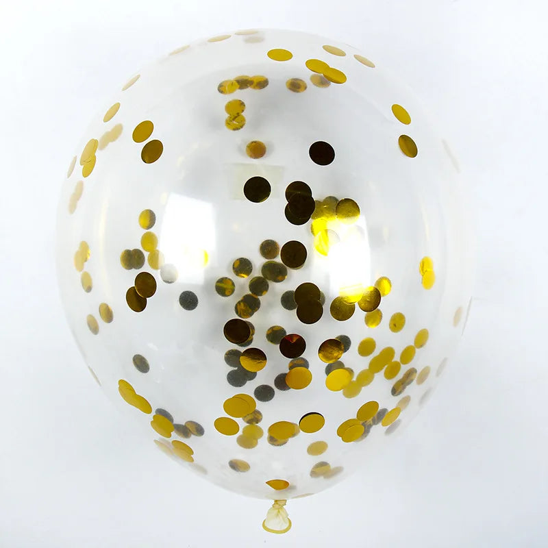 10/20/50 Pcs Colorful Confetti Balloons 12 Inch Transparent Sequin Balloons Wedding Birthday Balloons Festival Decoration Ballon