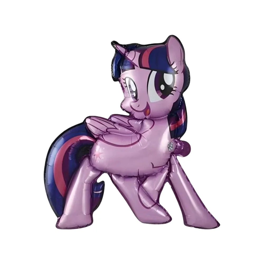 Cartoon Animal Aluminium Foil Balloon My Little Pony Theme Inflatable balloons for Kid Birthday Party Background Decor Supplies