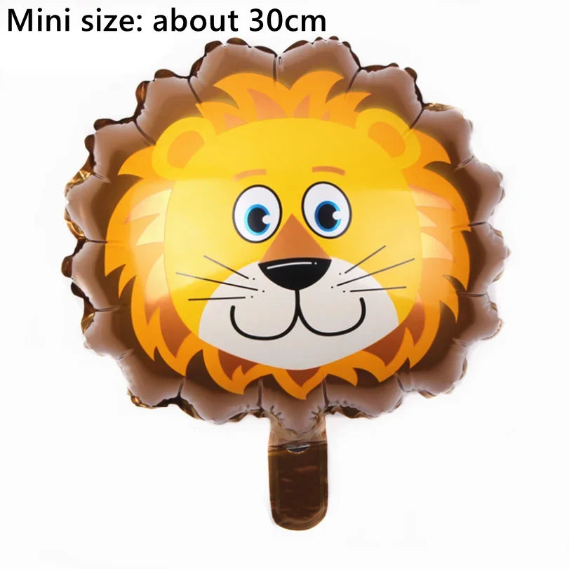 1Pcs Cartoon Animals Foil Ballons for Kids Jungle Safari Birthday Party Decor Tiger Monkey Giraffe Zoo Helium Balloon Supplies