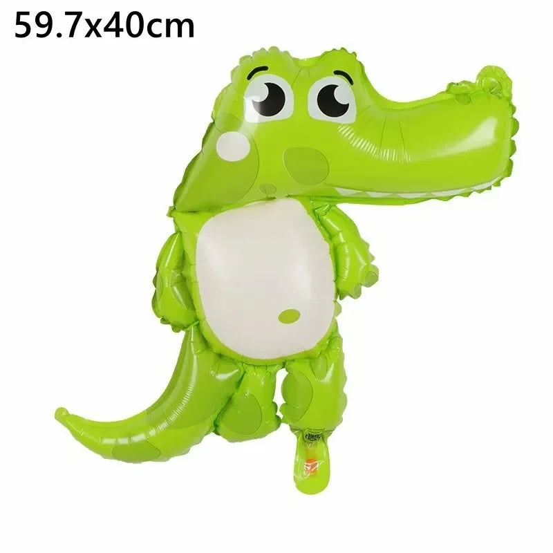1Pcs Cartoon Animals Foil Ballons for Kids Jungle Safari Birthday Party Decor Tiger Monkey Giraffe Zoo Helium Balloon Supplies