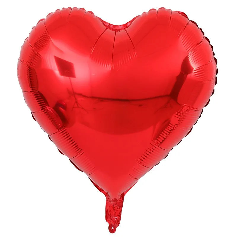 5/10/18 Inch Aluminum Foil Balloons For Weddings Valentine's Day Decorations Heart-shaped Aluminum Foil Wedding Room Decoration