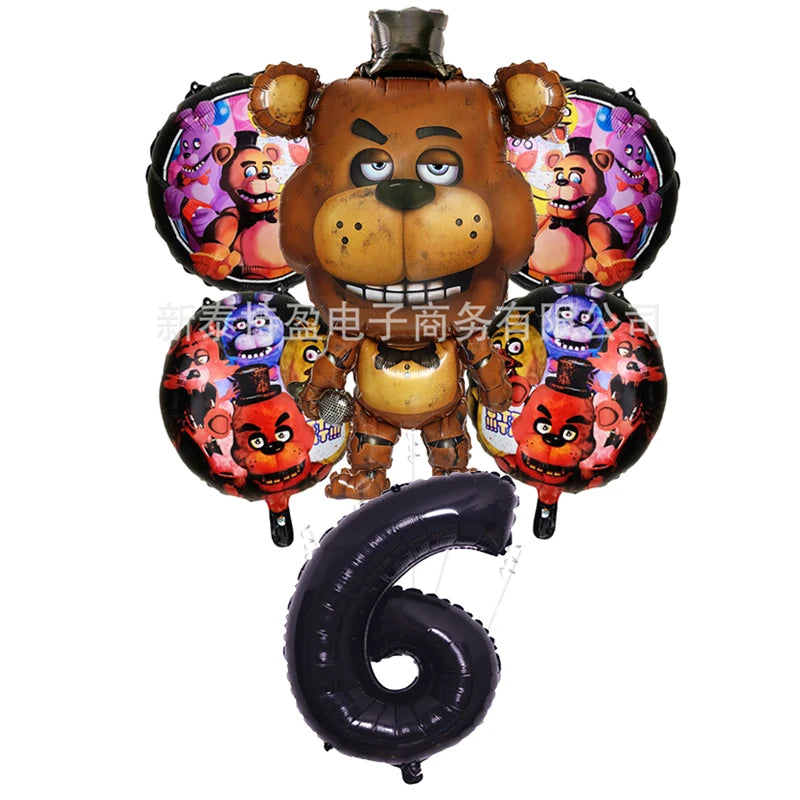 Five Nights At Freddys Aluminium Balloons Cartoon Anime FNAF Ballons Game Balloon Kids DIY Birthday Birthday Party Accessories