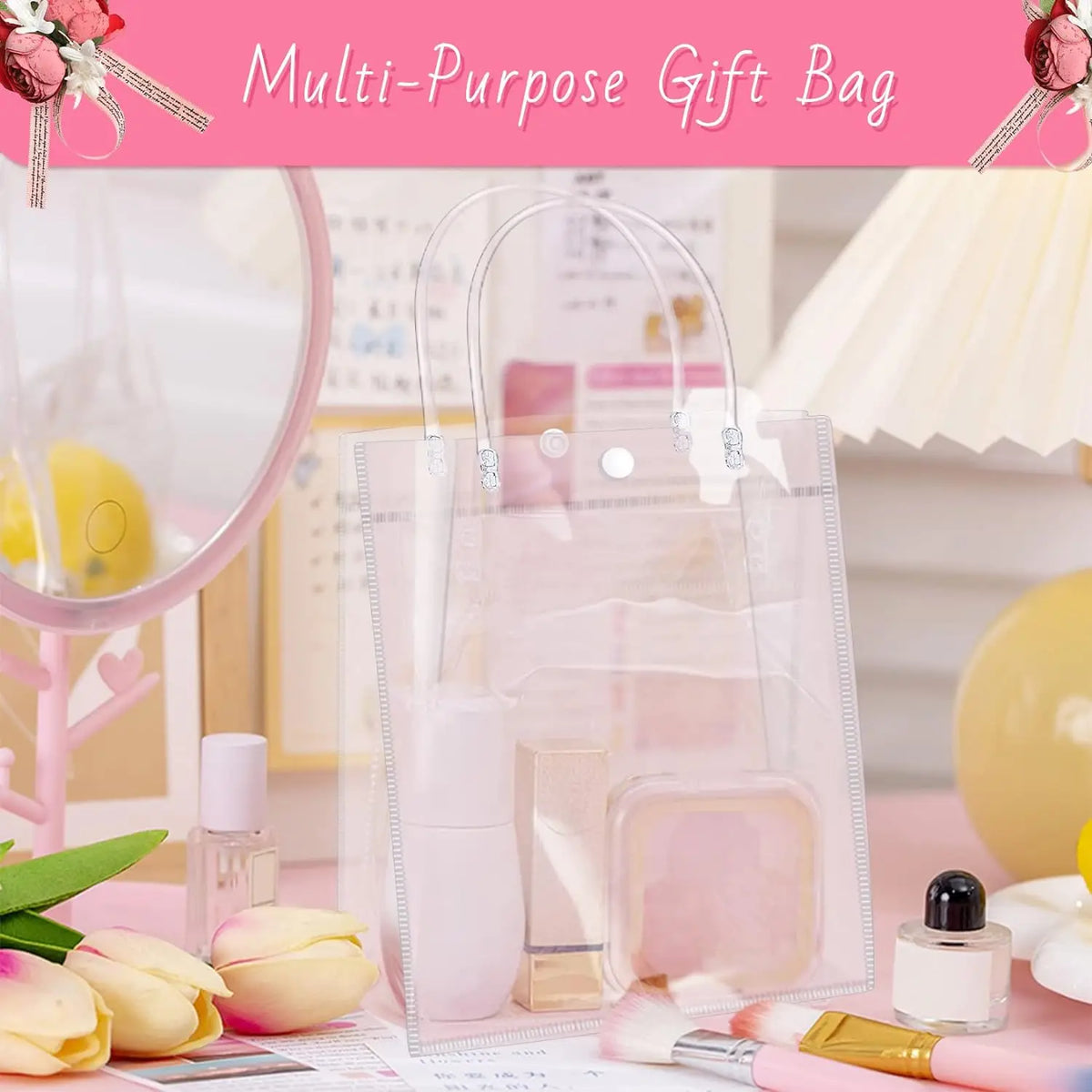 20pcs transparent gift bags, holiday gift packaging, birthday gift packaging, anniversaries, Valentine's gift bags, weddings