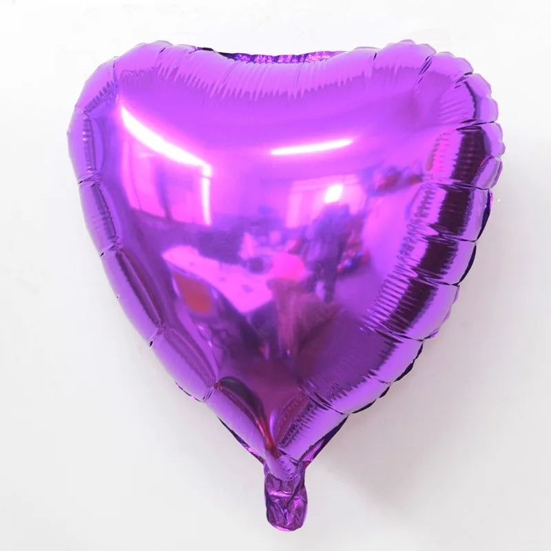 18 Inch Heart-shaped Aluminum Film Balloons For Valentine's Day Decorations Light Plate Heart-shaped Balloons Weddings