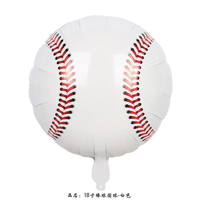 18 inch black and white football, rugby, basketball, baseball, sports aluminum film balloons, sports game decorations, balloons