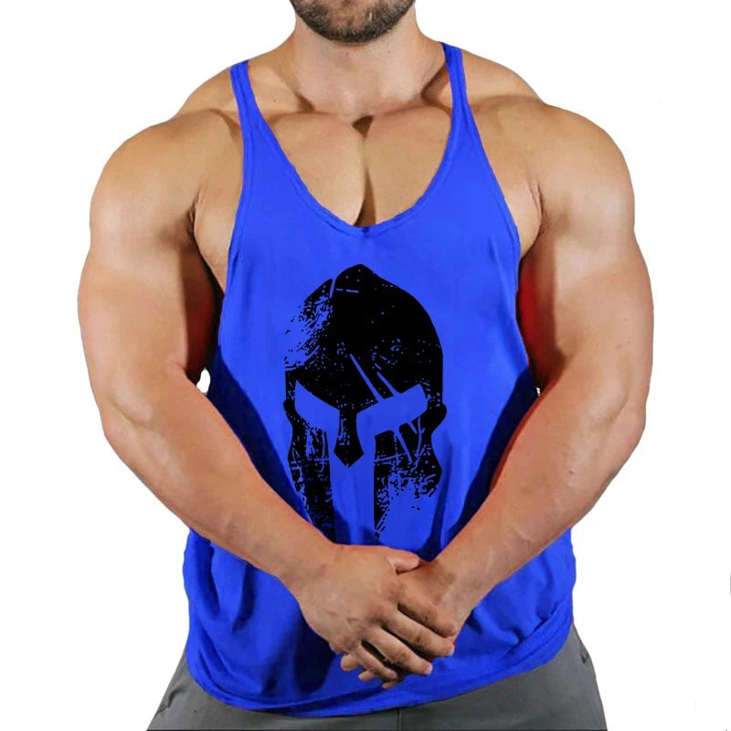Gym T-shirts Muscle Men's Clothes Workout Fitness Shirt Singlets Tank Top Vest Man Sportswear Muscular Bodybuilding Stringer