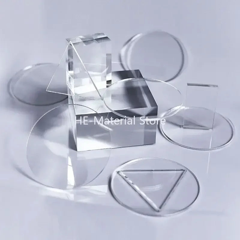 Dia 10-300mm Transparent Acrylic Disc Round Sheet Plate Thick 1-10mm Diy Handmade Material Pedestal Cream Glue Tray Gasket