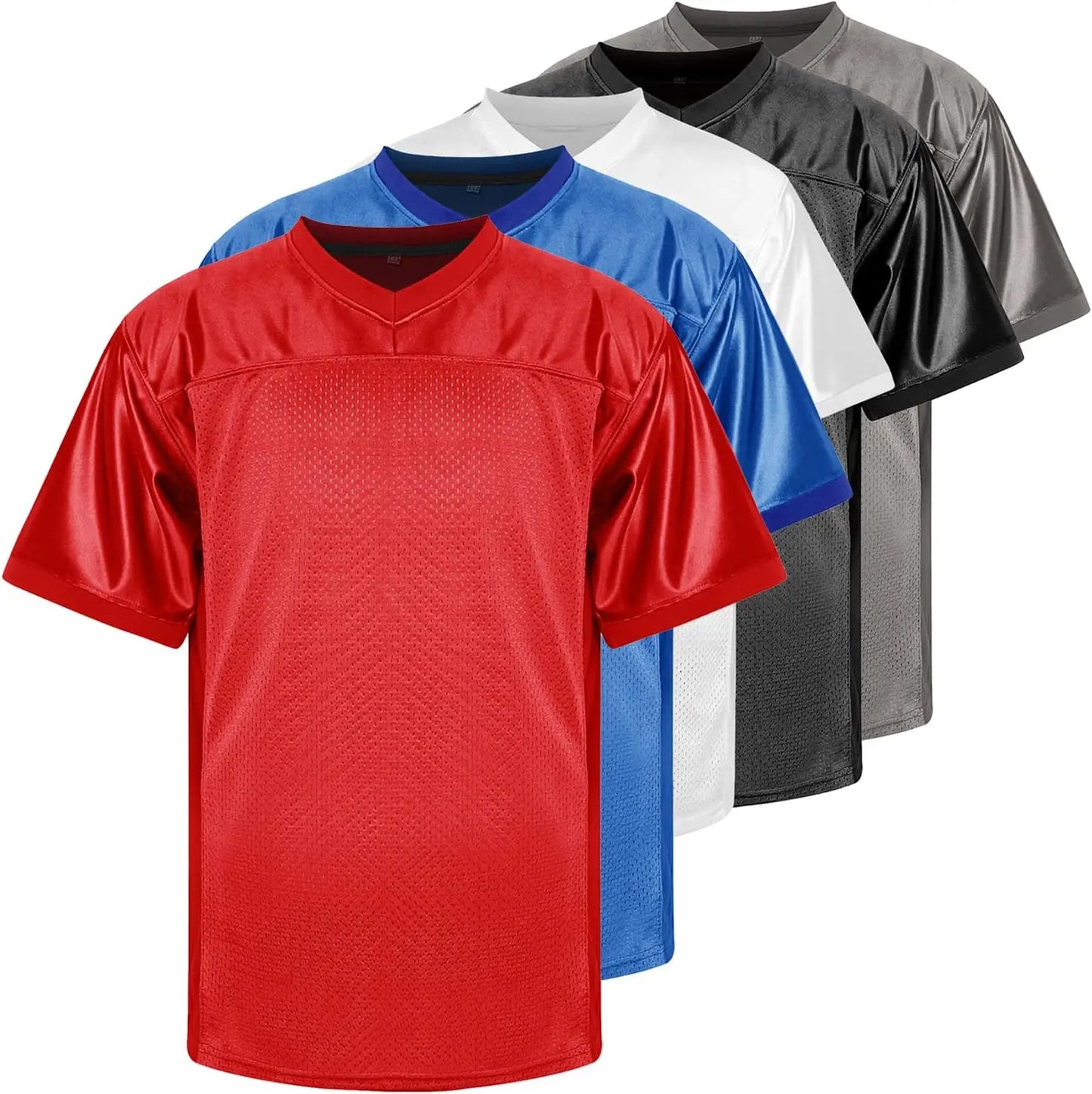 Blank Football Jersey - Sports Performance T-Shirt  Hip Hop Basketball Soccer Party Wear, Sublimation Ready Team Uniform
