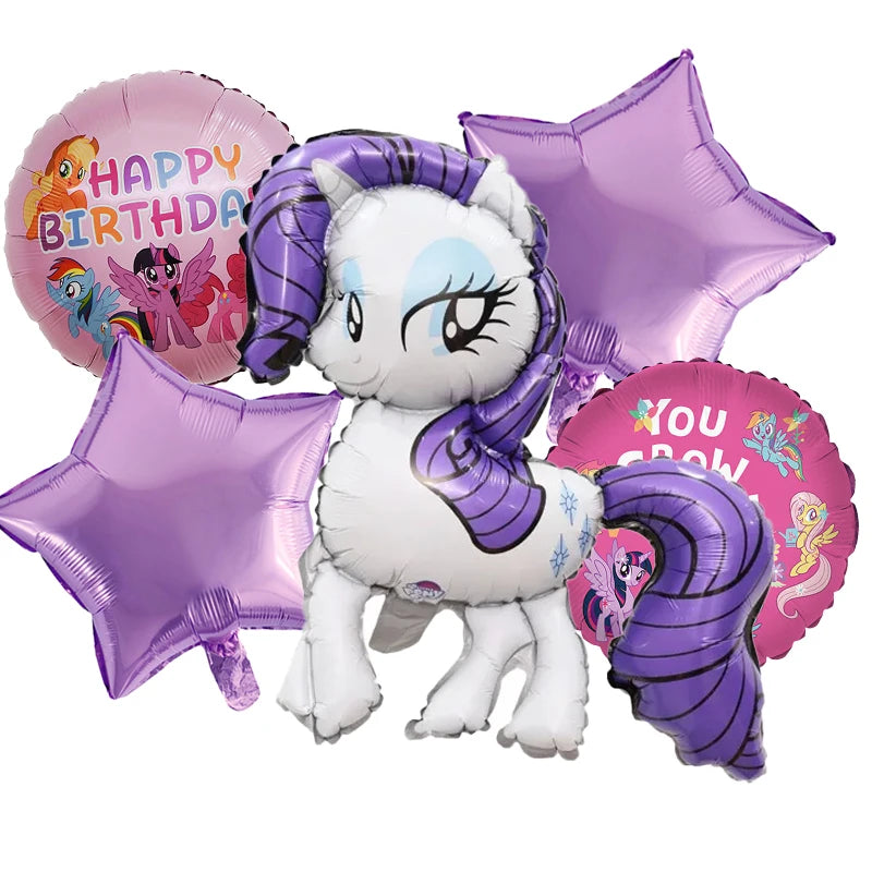 My Little Ponys Theme Balloon Set Baby Shower Party Ballons Cartoon Anime Balloons Decoration Photographic Prop Birthday Gift