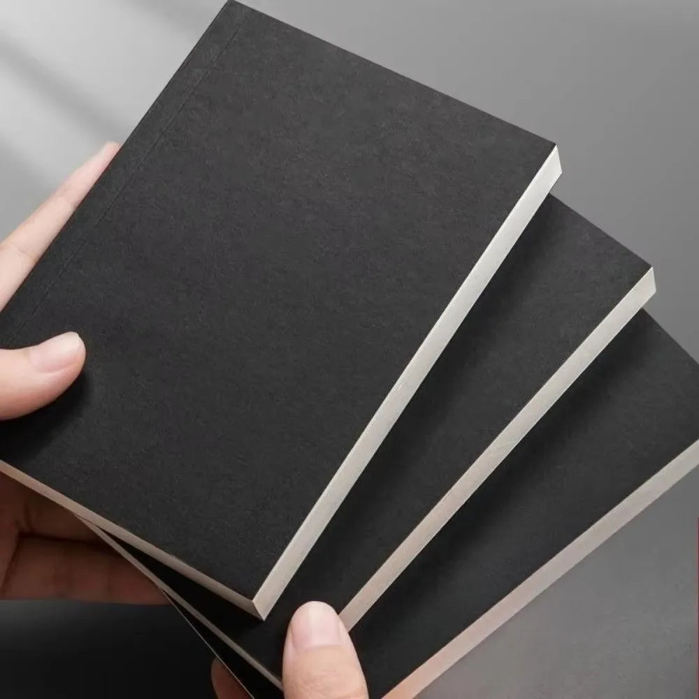 New Pocket A6 Notebook 256 Pages 128 Sheets Thickened Small Notepad Kraft Paper Cover Line Blank Grid Note Book