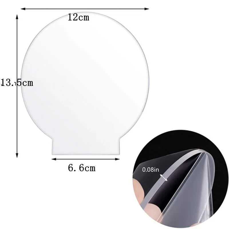 10 Shape Acrylic Sheet Cast Round Square Heart Clear Board for LED Light Base,Crafts,Sign DIY Display Projects,Laser Engraving