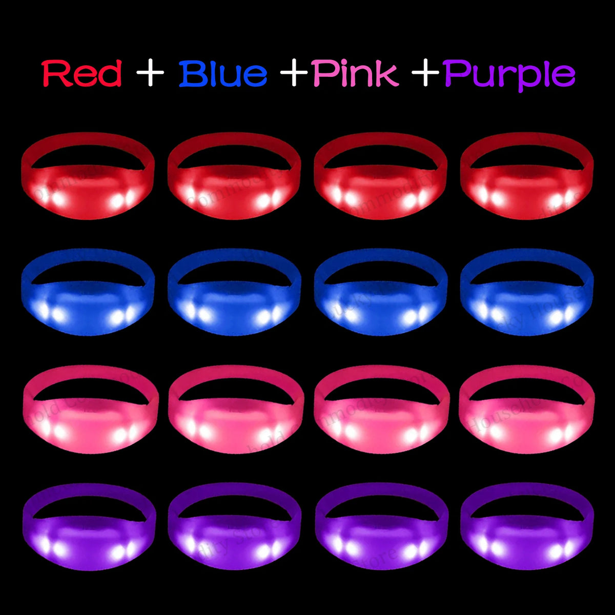 20-100PCS Music&Sound Activated Light up Bracelets Glow Bracelets Rhythmic Led Bracelet Luminous Bracelet Wedding Accessories