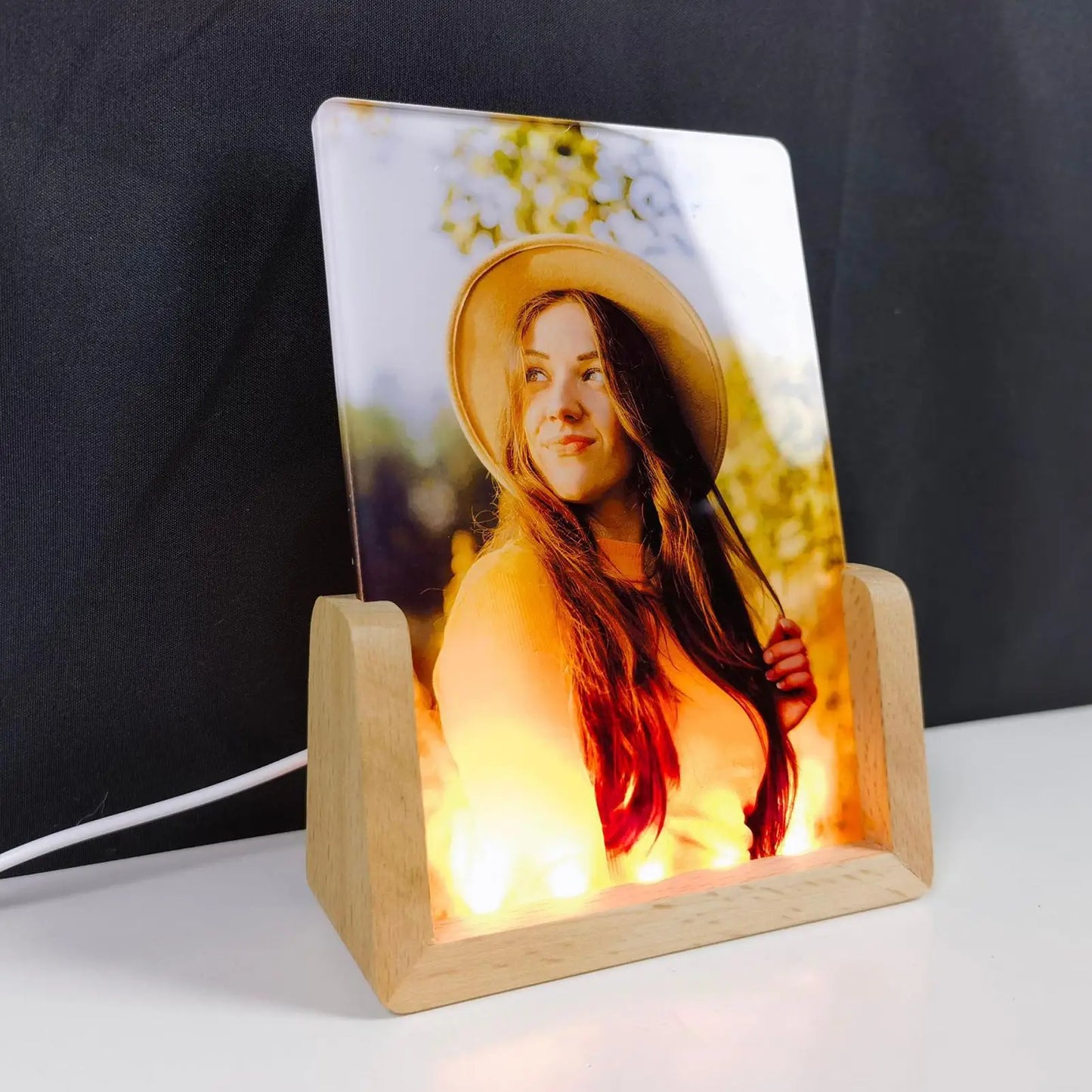 Sublimation Acrylic Blank Sublimation Photo Blanks 3D Night LED Light Lamp Base Heat Transfer Acrylic Photo Frame Blank