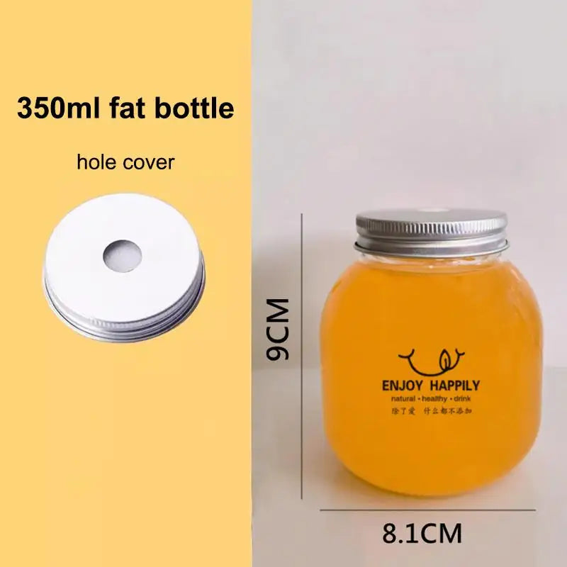 Portable Clear Plastic Bottle for Beverages; Perfect for Milk Tea, Coffee, and Juicing Water Cups