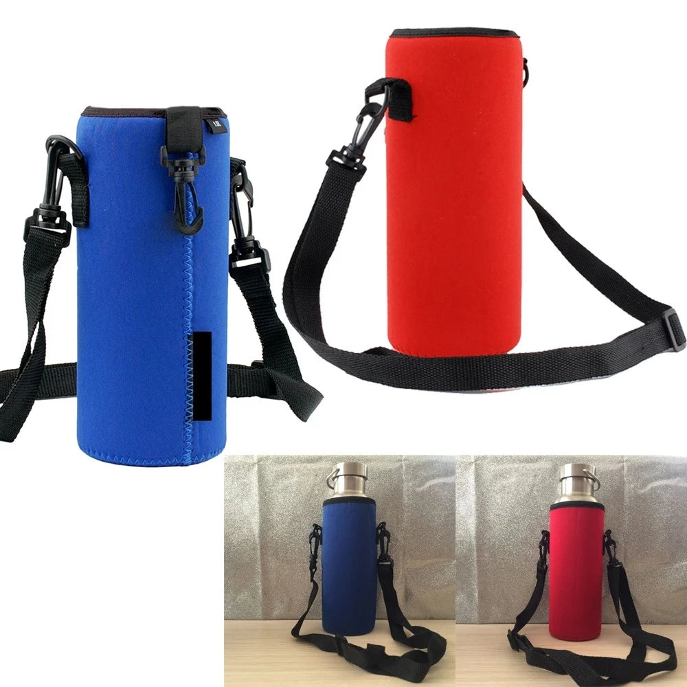 1000ml Water Bottle Carrier Insulated Cover Bag Holder Strap Pouch Outdoor Outdoor Sports Camping Hiking Water Bottle Thermos