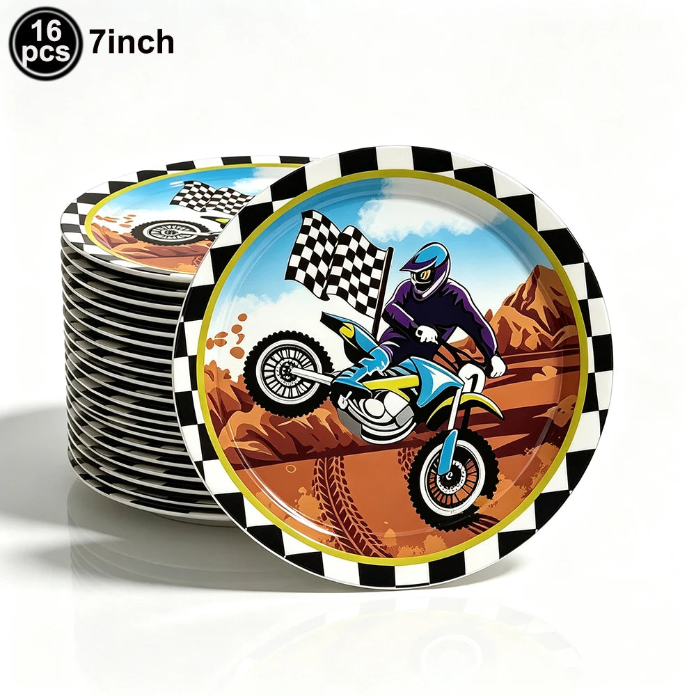 Motorcycle 2 3rd Birthday Party Decorations Motor Helmet Balloon Set Cake Toppers Banner Man Boys Motocross Sport Party Supplies