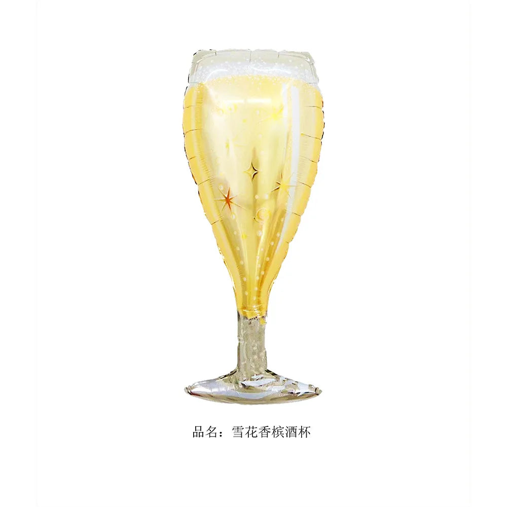 Balloon Champagne Whiskey Bottle Shape Aluminum Film Balloon For Birthday Party Bar Wedding Birthday Party Decoration