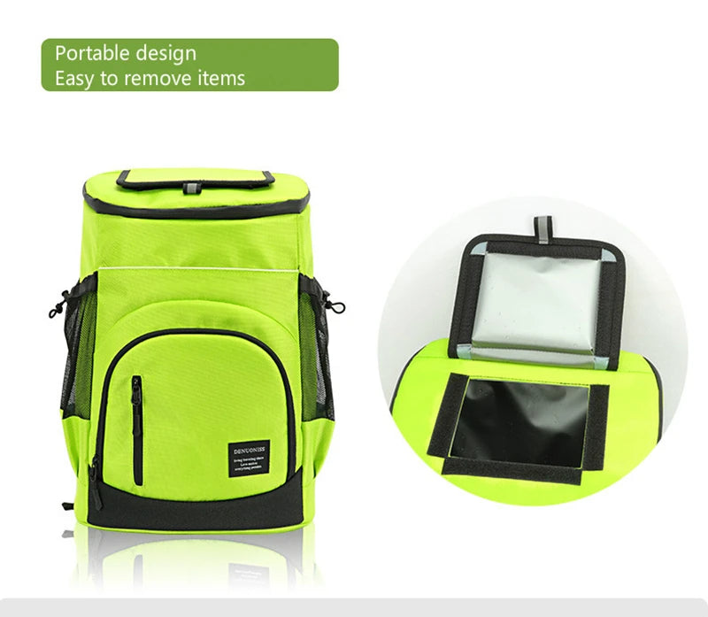 Refrigerator Bags Soft Insulated Cooler Backpack Thermal Isothermal Fridge Travel Outdoor Beach Ice Beer Backpack 30L insulated