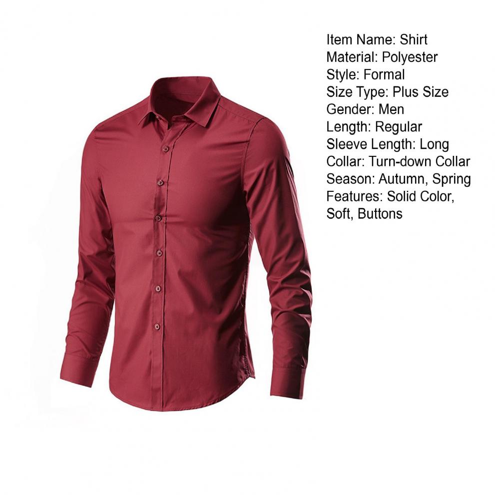 Men's White Shirt Long Sleeve Non iron Business Dress Slim Fit Korean Version Professional Work White Casual Men's Suit Shirt