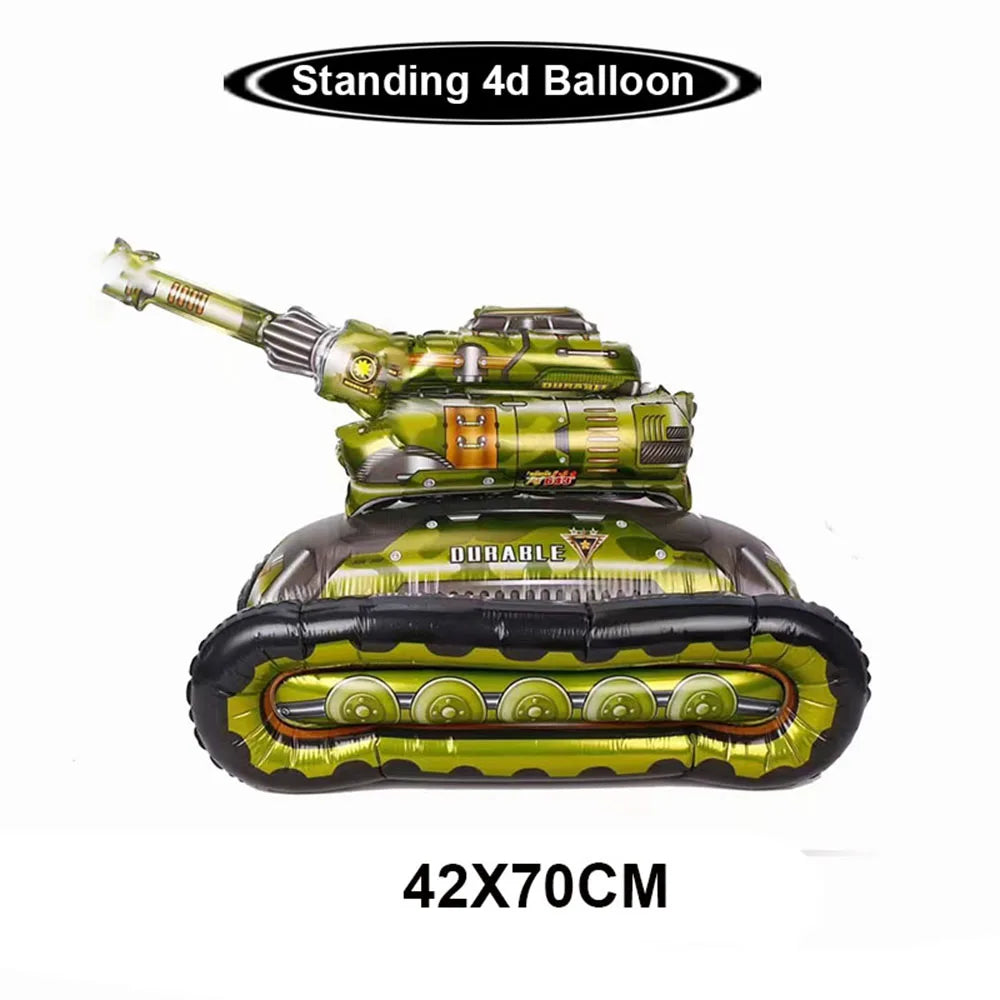1pcs Giant Tank Balloons Foil Camo Helium Ballons Military Birthday Party Favor Army Theme Parti Decorations Boy Inflatable Toy