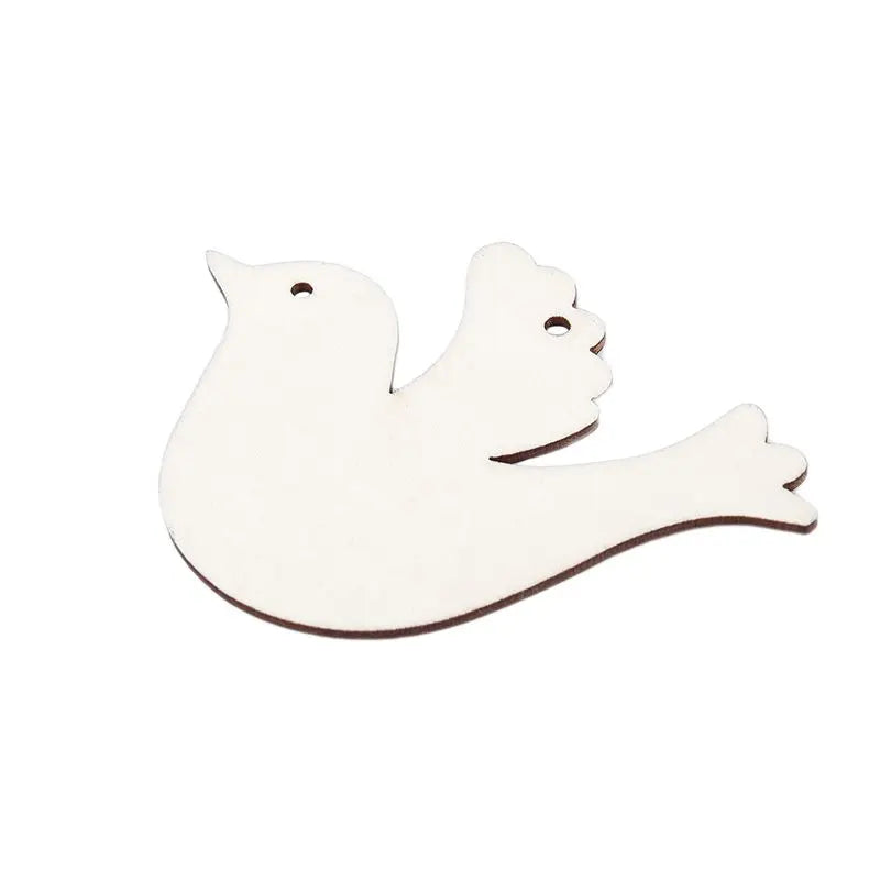 DTA4 Wooden for Dove Ornament Christmas Tree Decoration Wedding Wish Tree Pendant Small for Craft 40 Pcs