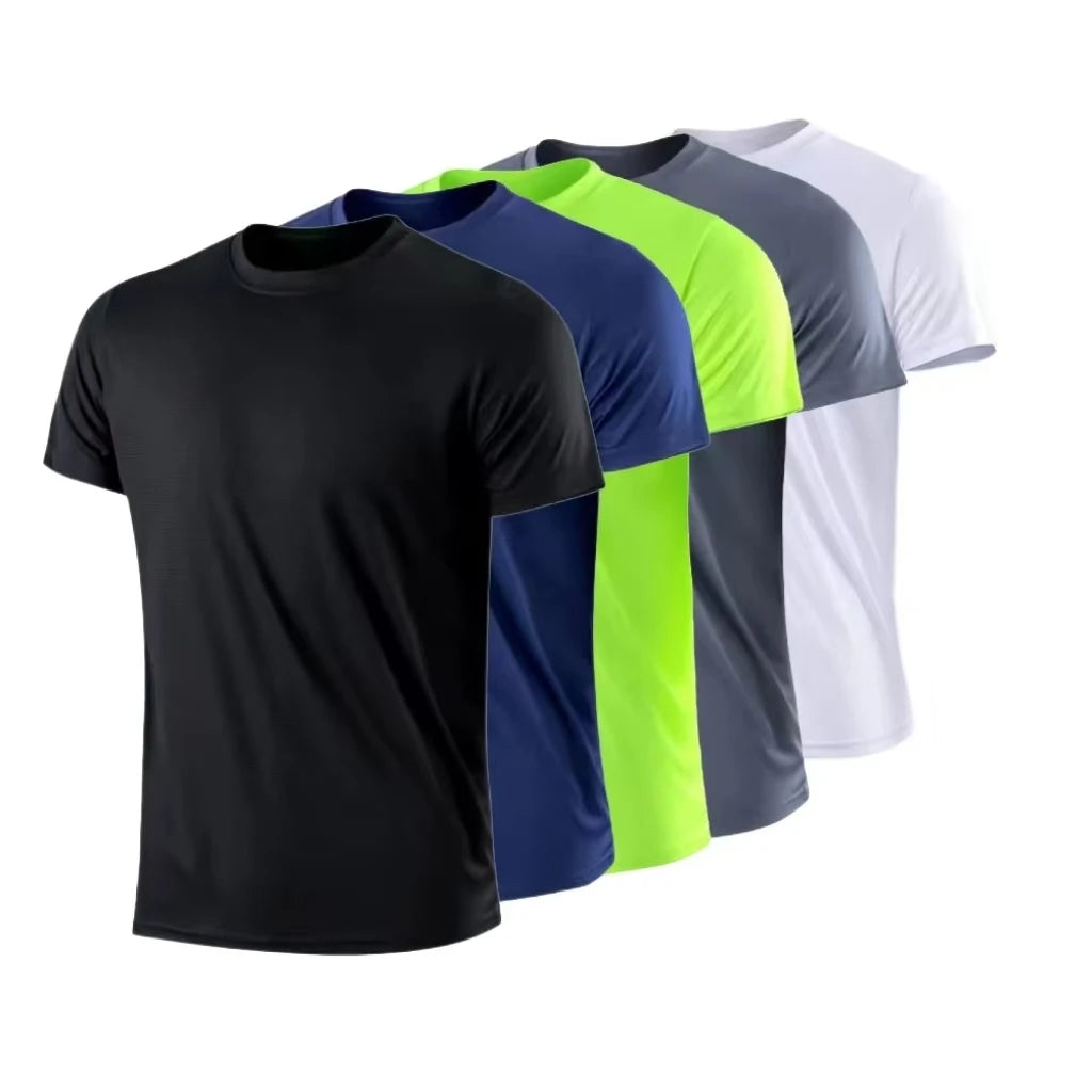 breathable comfortable short sleeve T-shirt casual light Gym Tops High quality men breathable fast drying running sports fitness