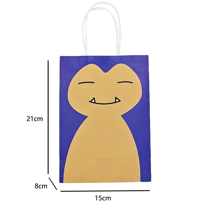 Pokemon Packing Bag Birthday Theme Gift Bag Pikachu Party Candy Snack Gift Bag Charmander Squirtle Children's Toy Gift