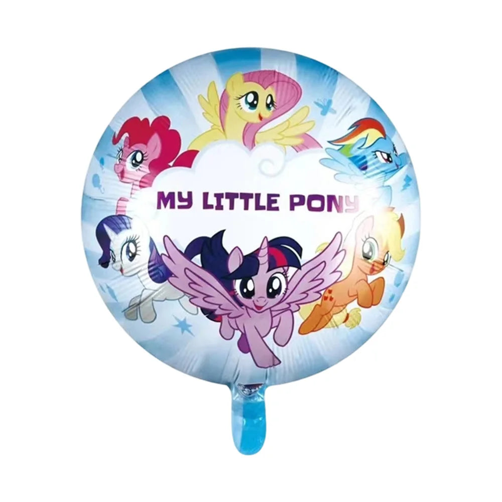 Cartoon Animal Aluminium Foil Balloon My Little Pony Theme Inflatable balloons for Kid Birthday Party Background Decor Supplies