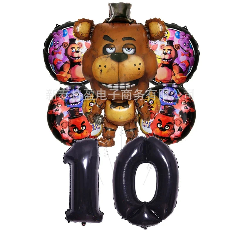 Five Nights At Freddys Aluminium Balloons Cartoon Anime FNAF Ballons Game Balloon Kids DIY Birthday Birthday Party Accessories