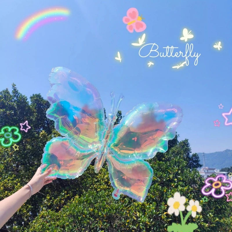 Large Butterfly Aluminum Foil Balloons Butterfly Helium Air Globos Baby Showers Kids Toy Photo Props Birthday Party Decorations