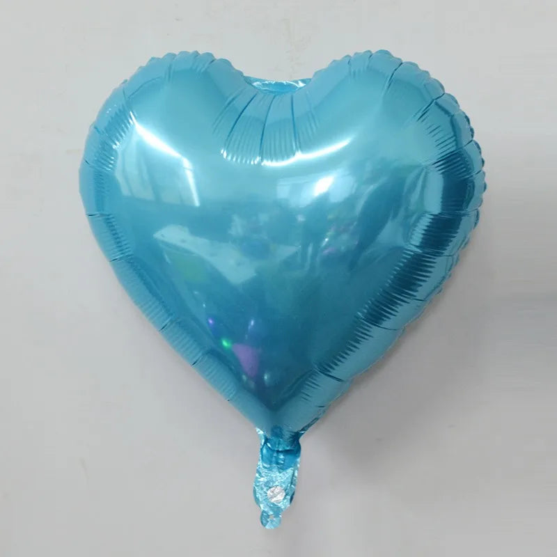 18 Inch Heart-shaped Aluminum Film Balloons For Valentine's Day Decorations Light Plate Heart-shaped Balloons Weddings