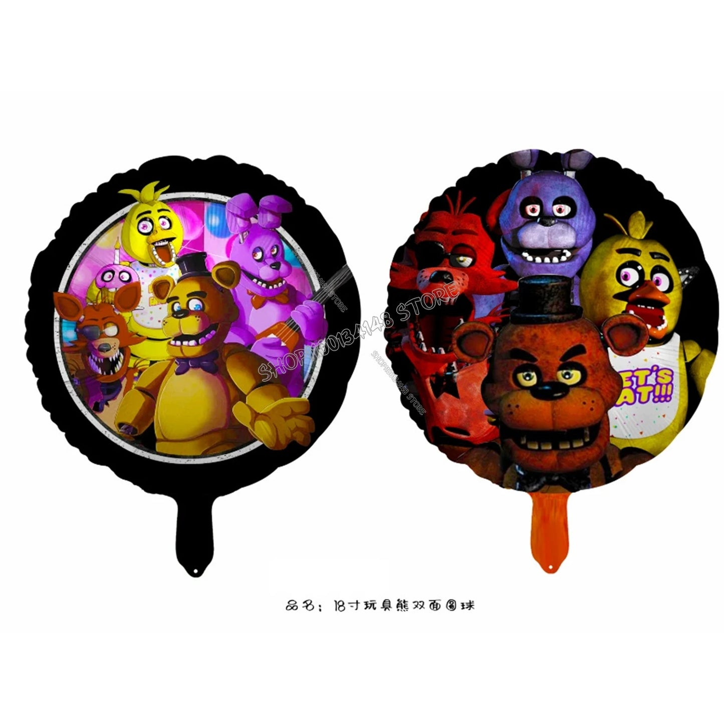 Fnafs Birthday Ballons 6pcs Five Nights At Freddys Party Number Balloons Decoration Props Ornaments Aluminium Balloon Kids Gift