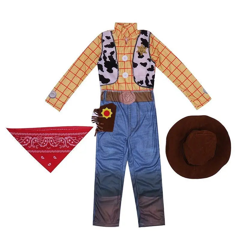 Children's Denim Costumes Toddler Anime Character Costumes Halloween Party Outfits for Boys and Girls Toy Character Performance