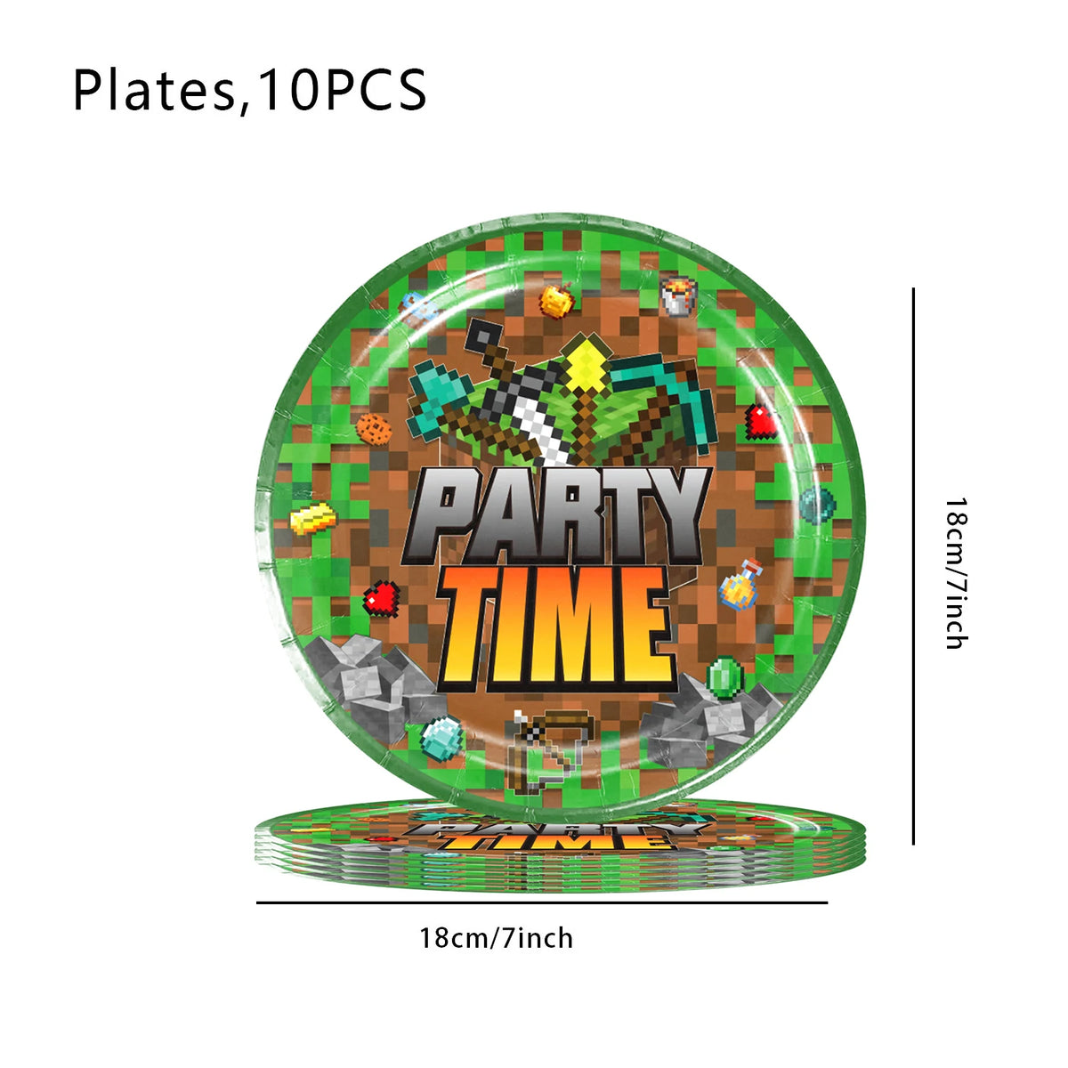 Kids Birthday Decoration Disposable Tableware Game Theme Cups Plates Balloons Baby Shower Birthday Party Supplies Gift Toy
