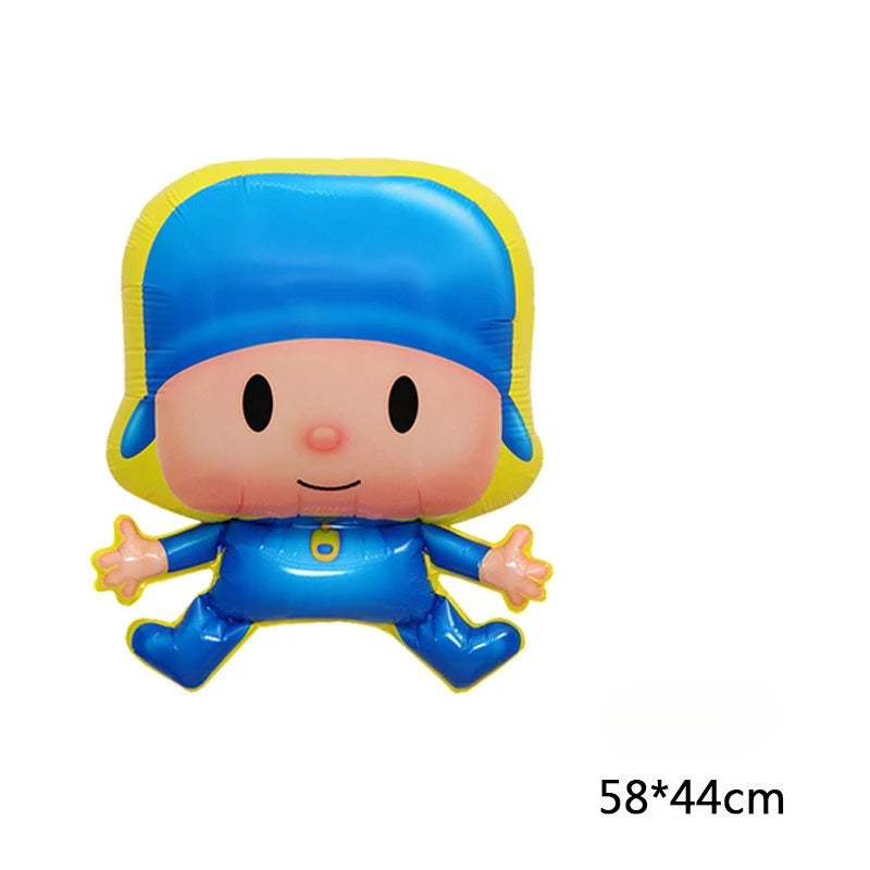 Kids Digit 1-10 Balloons P-pocoyos Kawaii Party Decoration Boys Girls Birthday Baby Shower Gender Reveal Ballons Children Gift