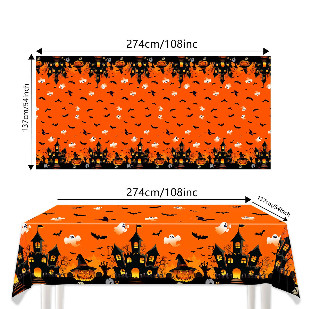 Halloween Theme Disposable Tableware Paper Plates Cups Napkins  Pumpkin Castle Ghost Halloween Party Decor Dinner Table Supplies