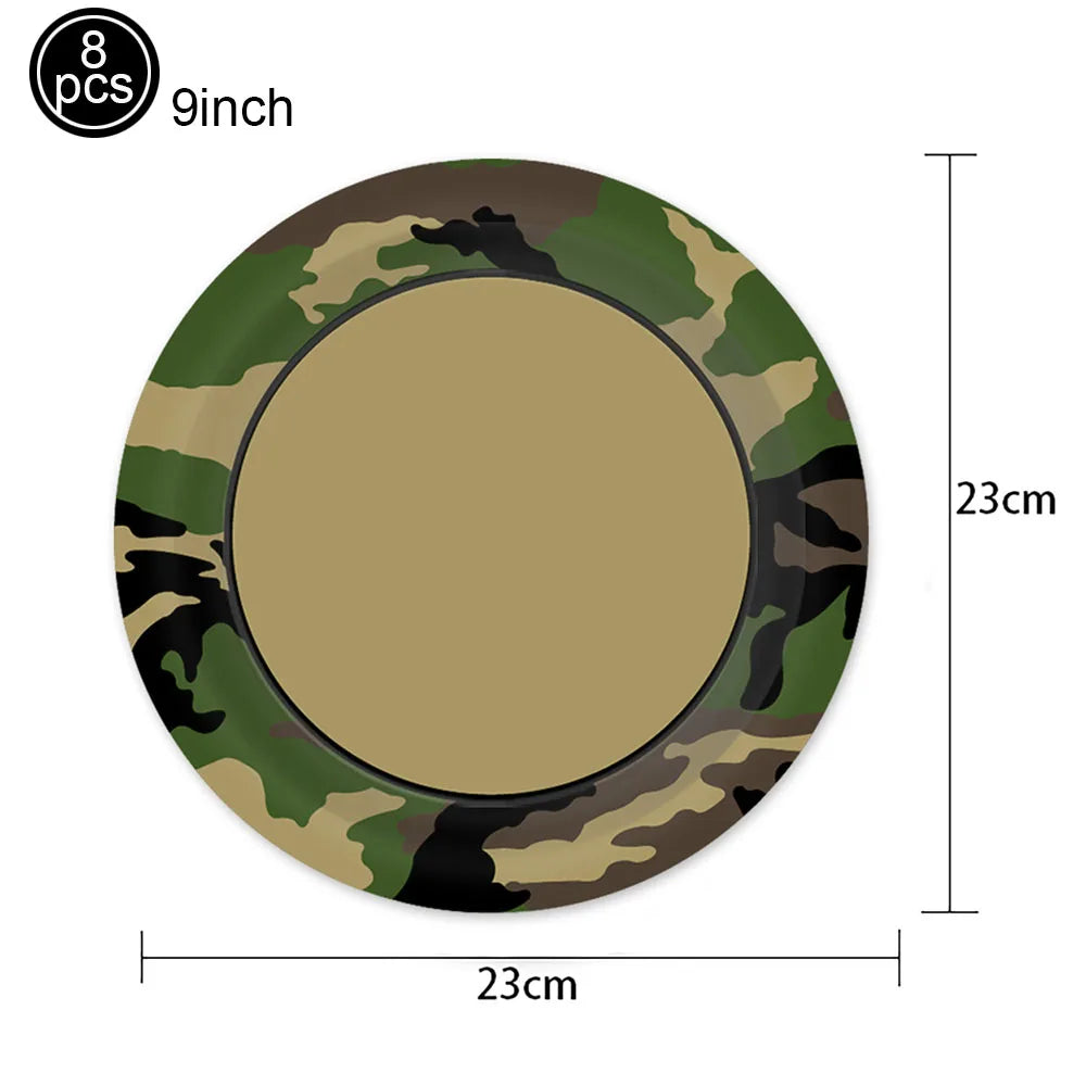 Camouflage Party Decoration Green Camo Latex Balloons Gun Tank Balloon Military Theme Decor Baby Shower Birthday Party Supplies