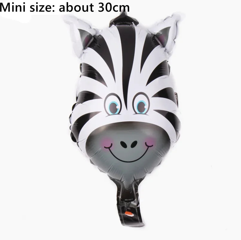 1Pcs Cartoon Animals Foil Ballons for Kids Jungle Safari Birthday Party Decor Tiger Monkey Giraffe Zoo Helium Balloon Supplies