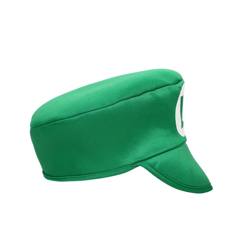 Boy Red and Green Game Jumpsuit with Hat, Beard, and Gloves, Halloween Costume for Performances, Parties, and Birthday Gifts