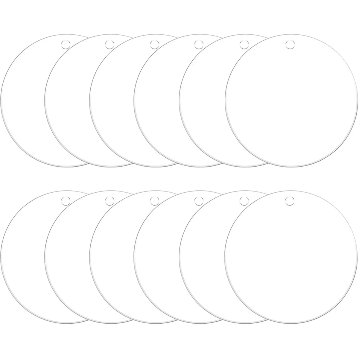 Gold Transparent Frosted Acrylic Perforated Discs 5/7.5/10cm Circular Decorative Boards for DIY Craft Projects