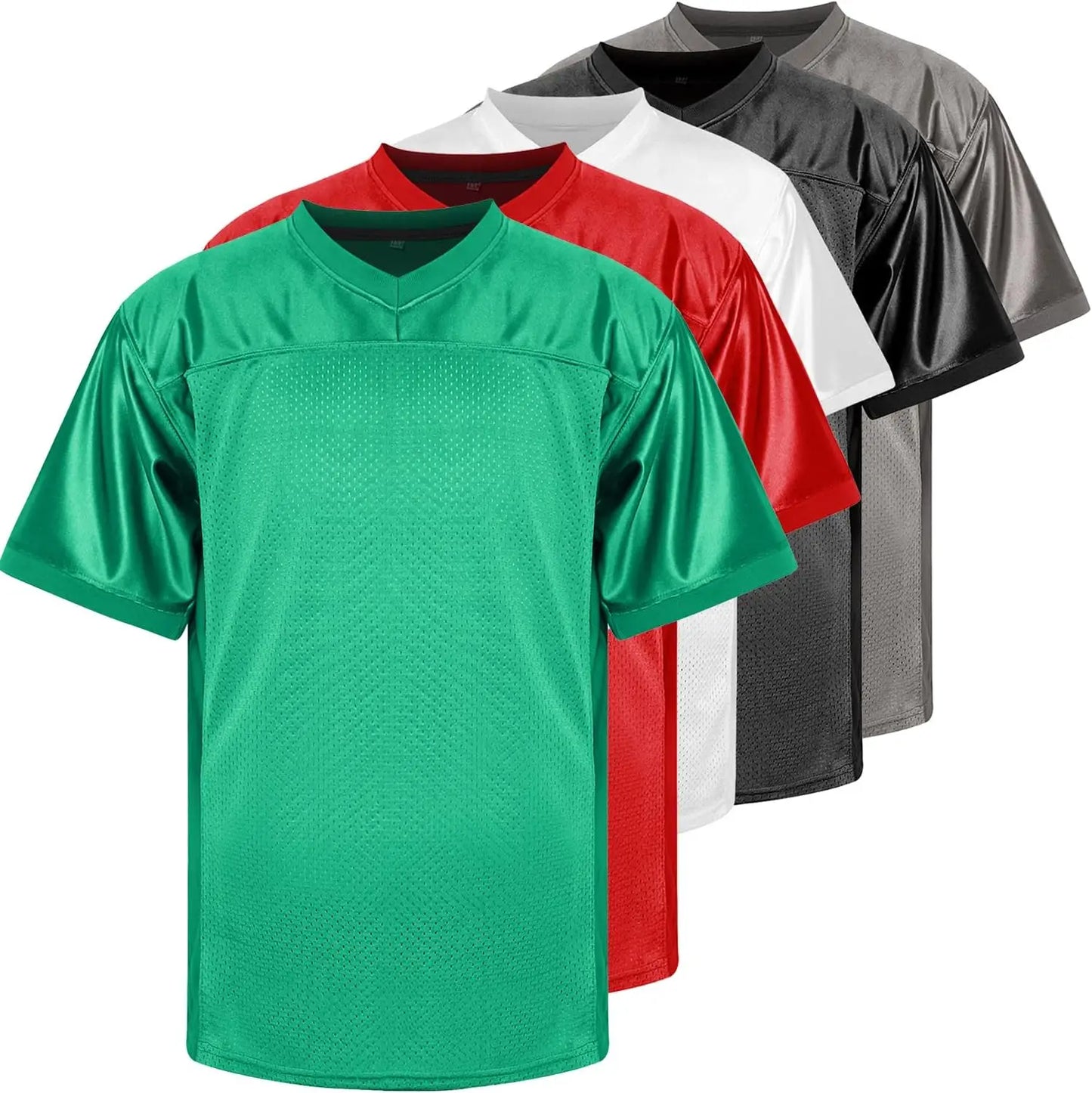 Blank Football Jersey - Sports Performance T-Shirt  Hip Hop Basketball Soccer Party Wear, Sublimation Ready Team Uniform