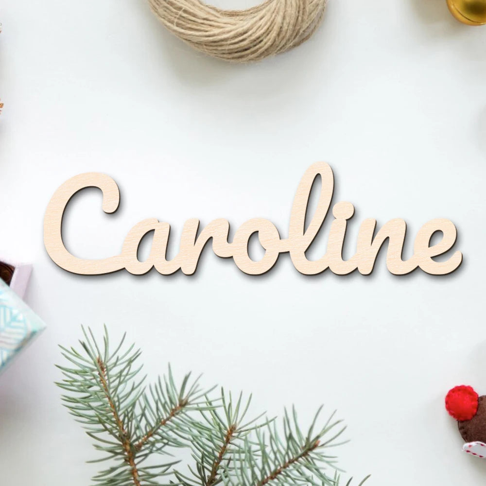 1pc Personalized Wooden Name Sign - Customizable Last Name Room Home Decor Unique Custom Gift