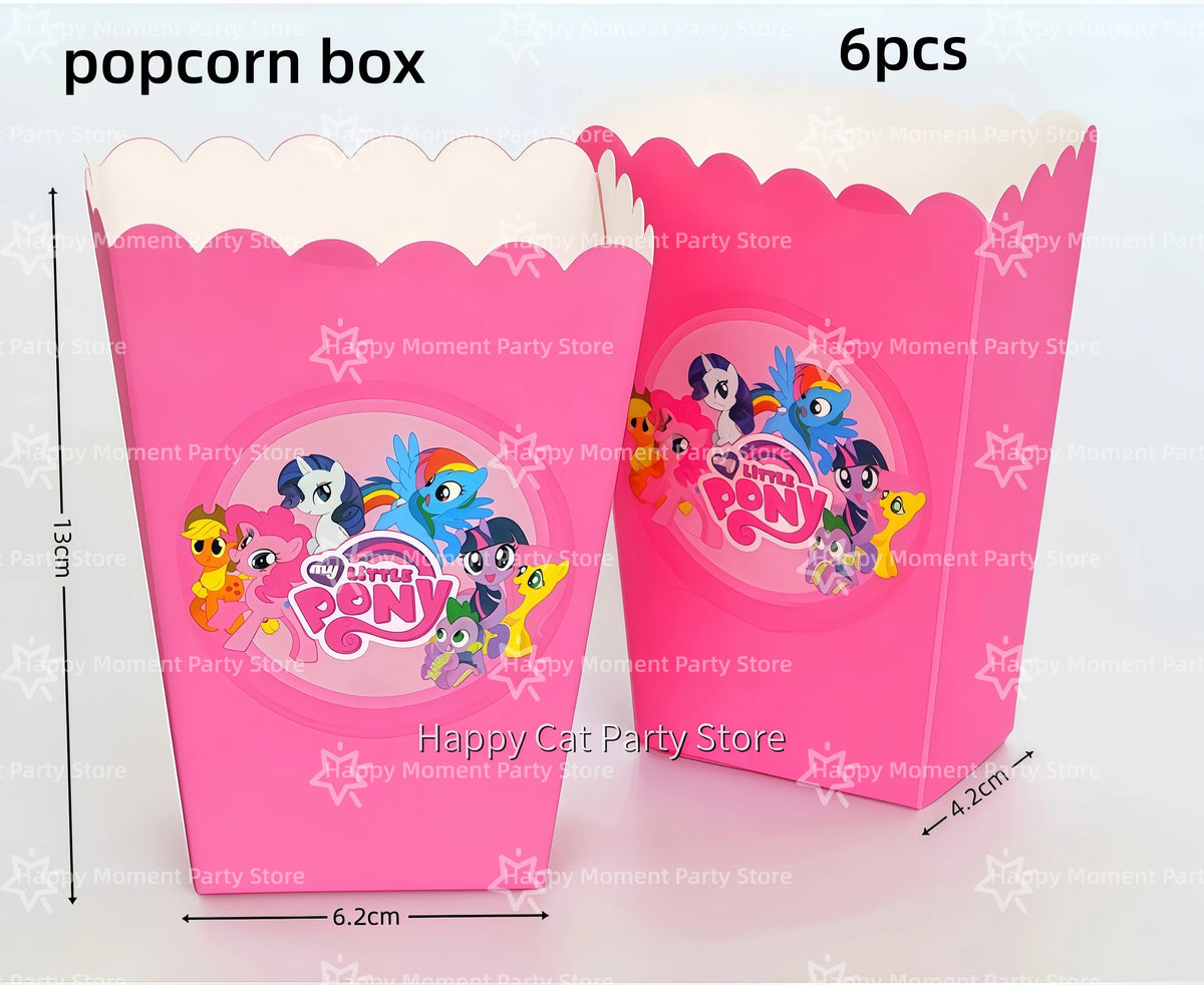 Pink Pony Birthday party Decoration set Tableware Tablecloth Plate Cup Gift Bags Napkin Baby Shower Pony Party Favors Supplies